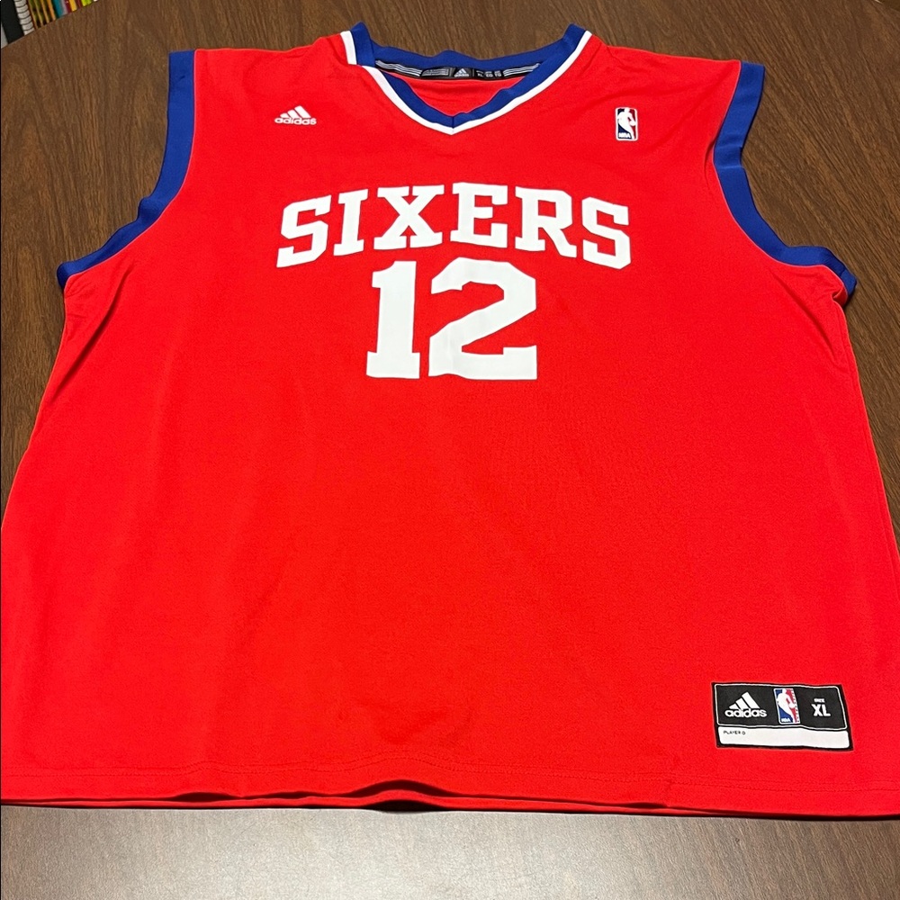Adidas Evan Turner Sixers Jersey in Red and Blue, size XL